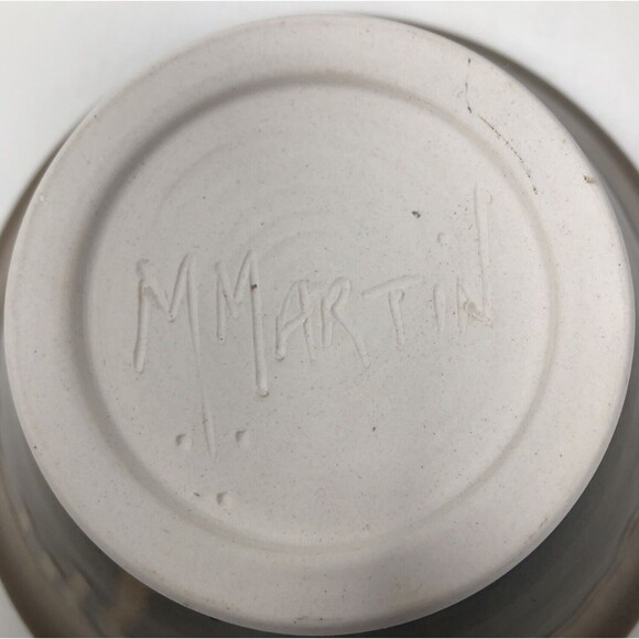 VTG Studio Art Pottery Ceramic Nesting Bowls Brown Drip Glaze Artist Signed Set - Picture 8 of 16